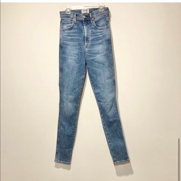 SOLD AGOLDE Roxanne Super High Rise Skinny Jeans Adore - Picture 5 of 6